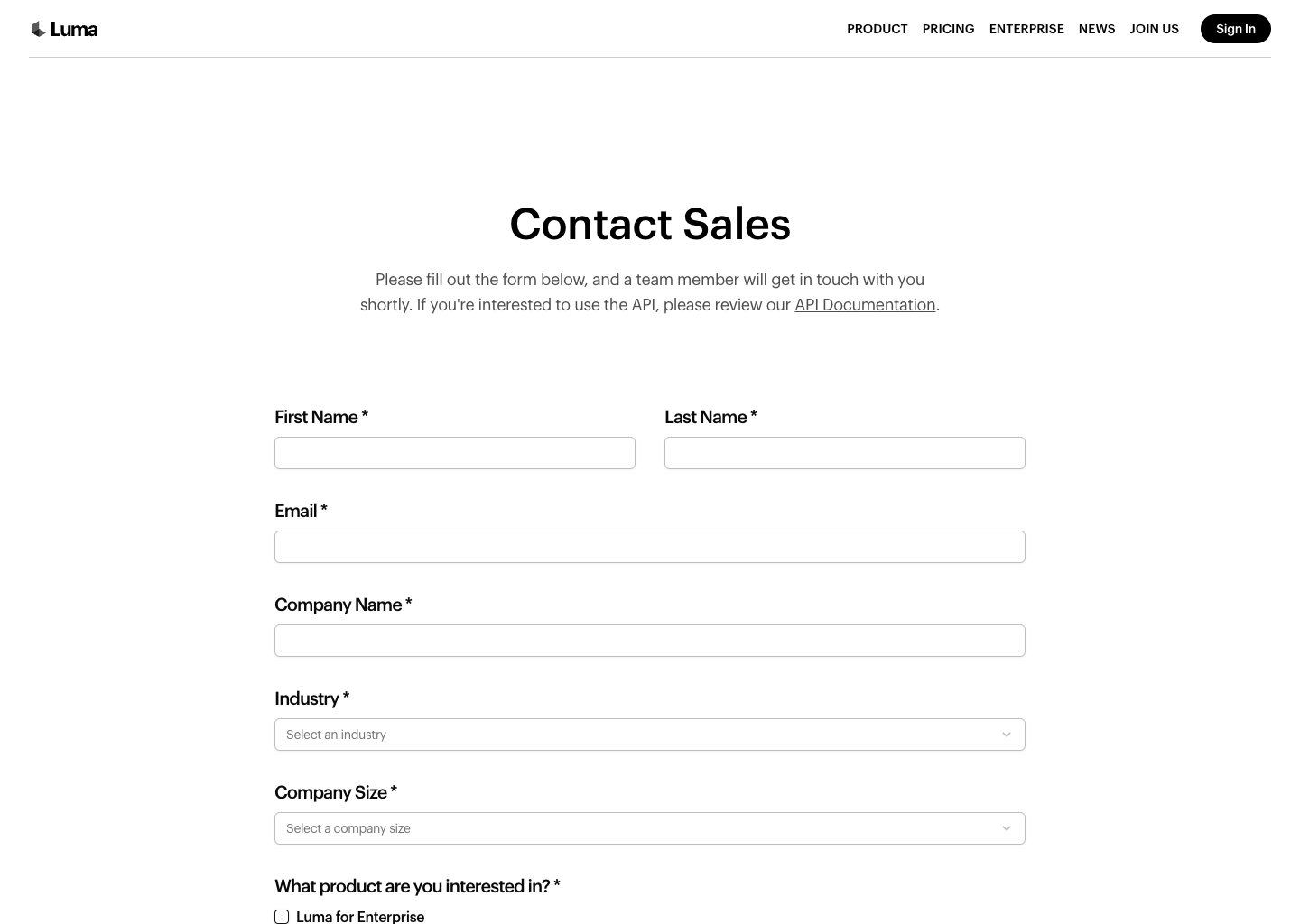 Contact Sales