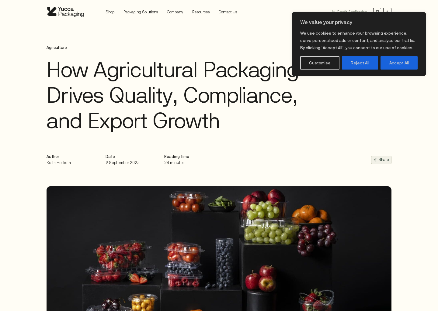 Agricultural Packaging For Export