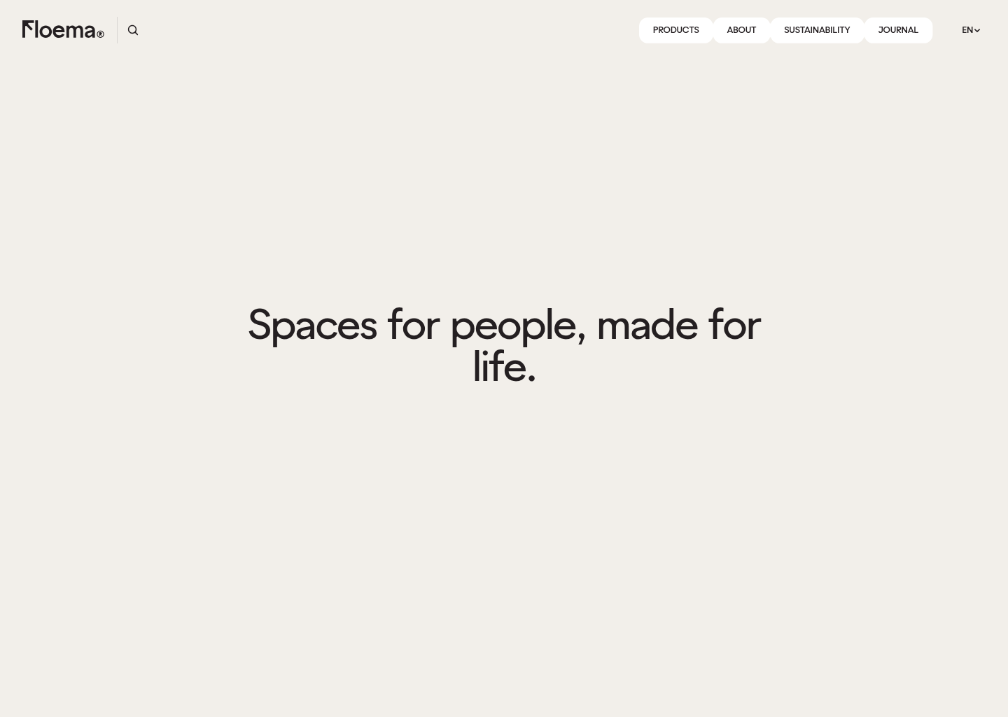 FloemaÂ® - Spaces for people, made for life. — website design on Landdding