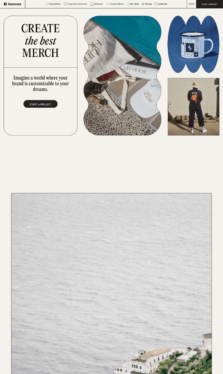 Gemnote — website design on Landdding