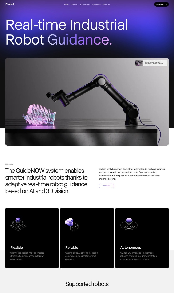 Inbolt — website design on Landdding