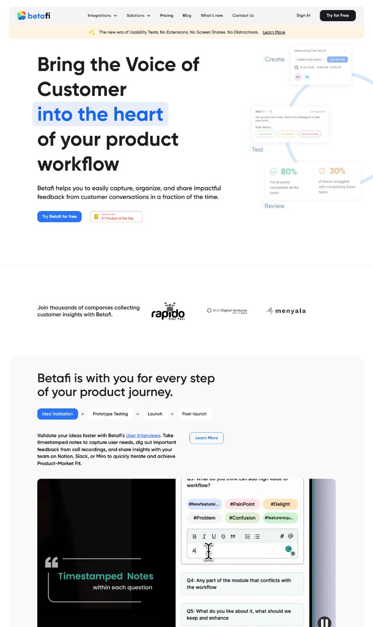 Betafi — website design on Landdding