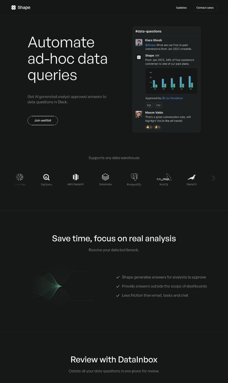Shape — website design on Landdding