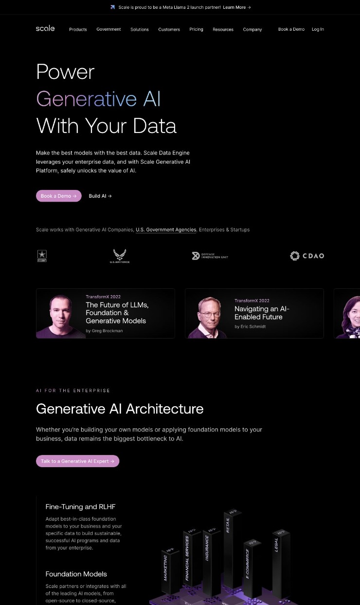 Scale — website design on Landdding