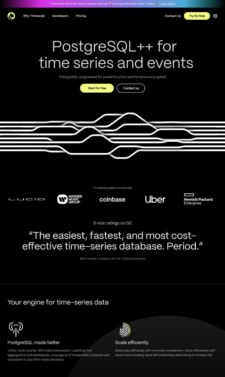Timescale — website design on Landdding