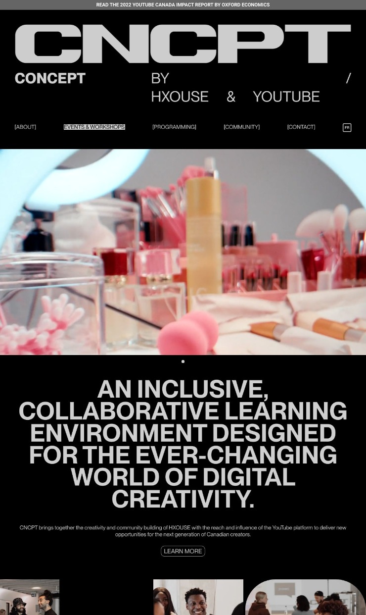 Concept — website design on Landdding