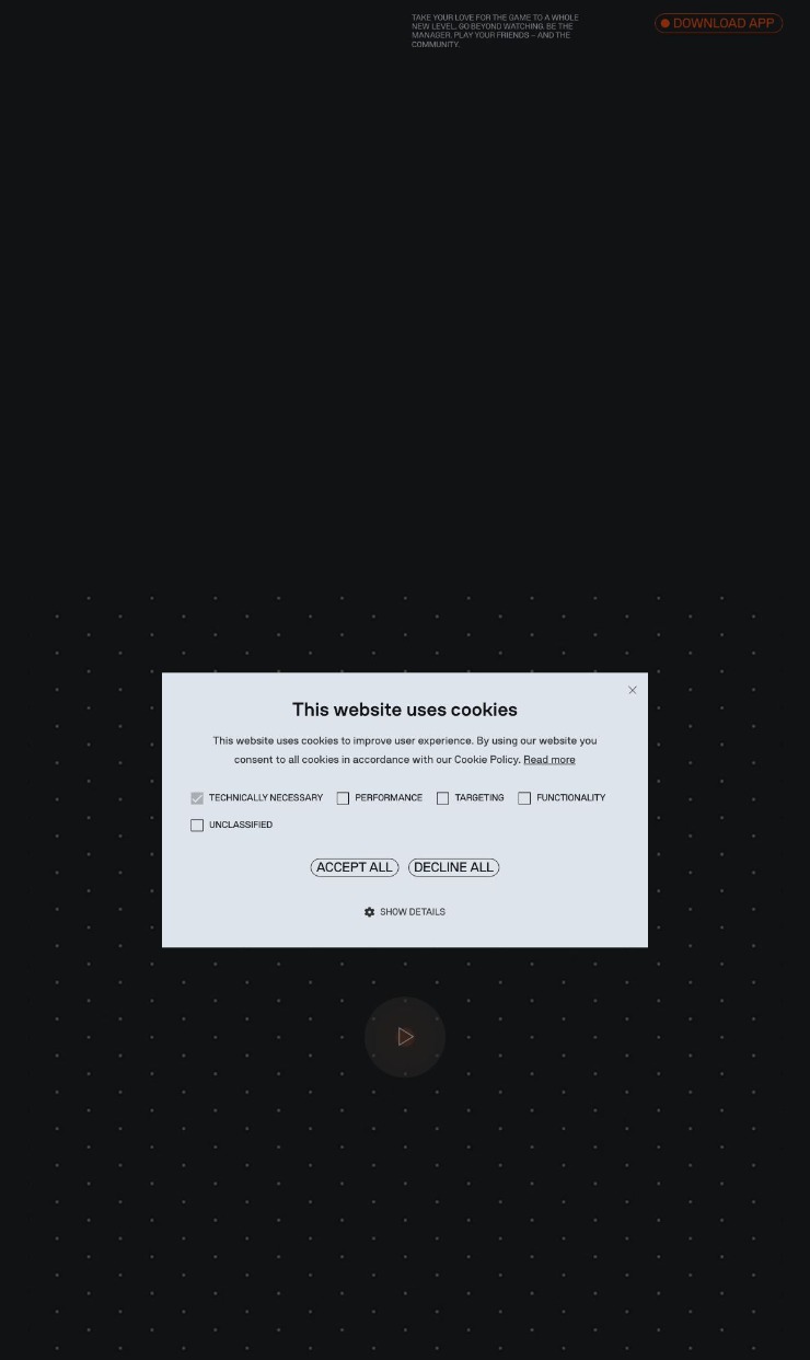 Kickbase — website design on Landdding