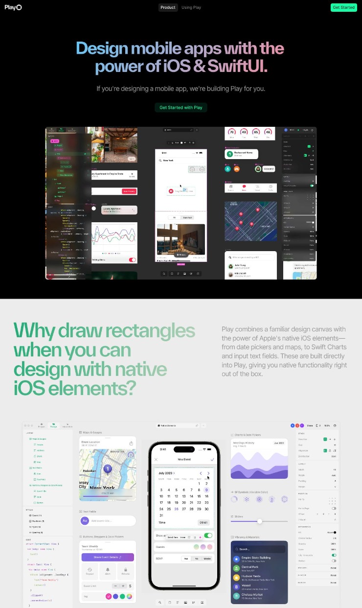 Play — website design on Landdding