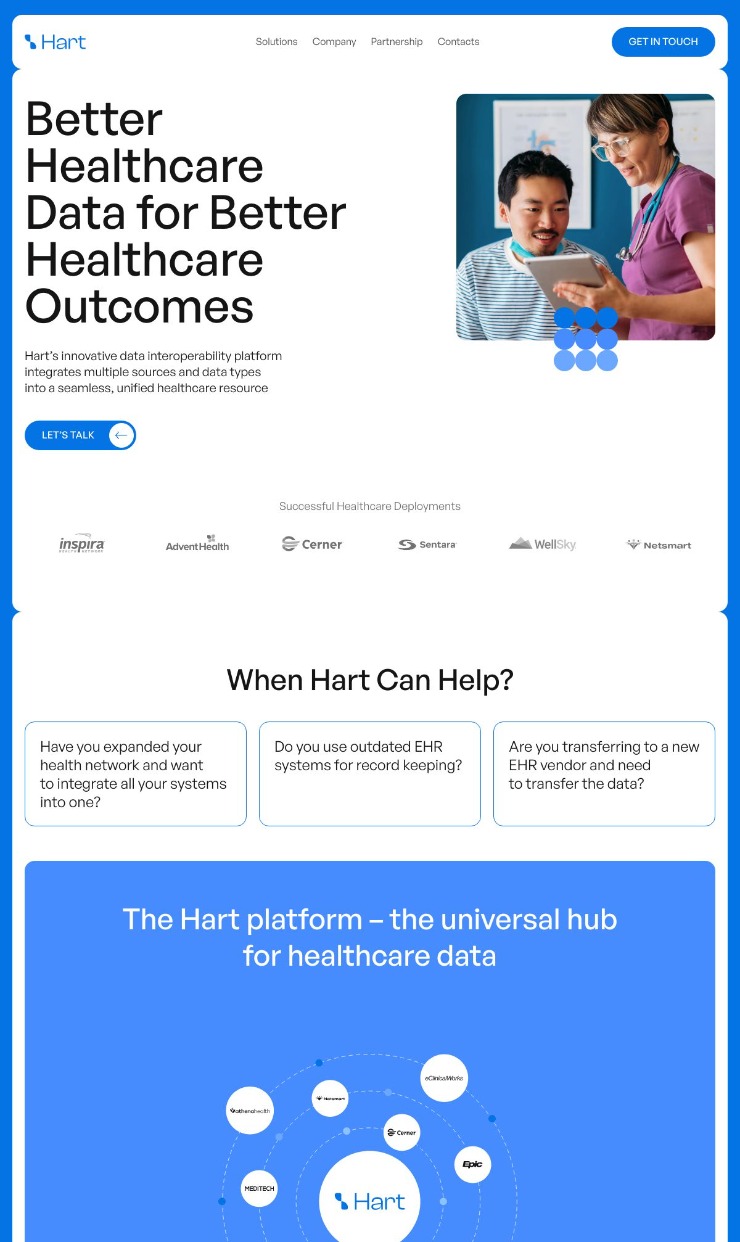 Hart — website design on Landdding