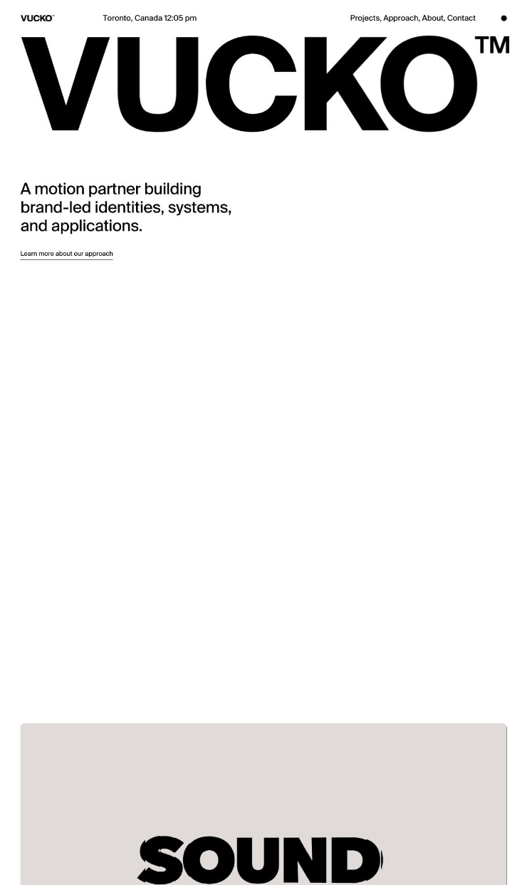 Vucko — website design on Landdding