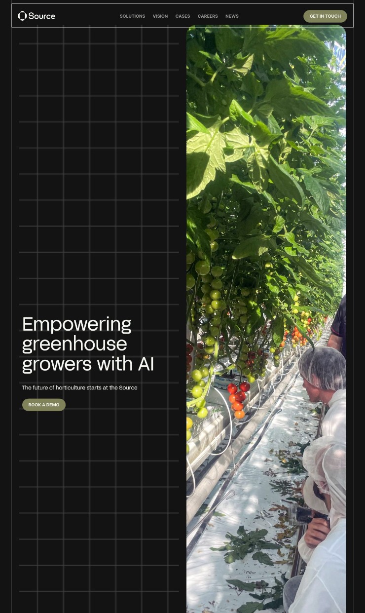 Source — website design on Landdding