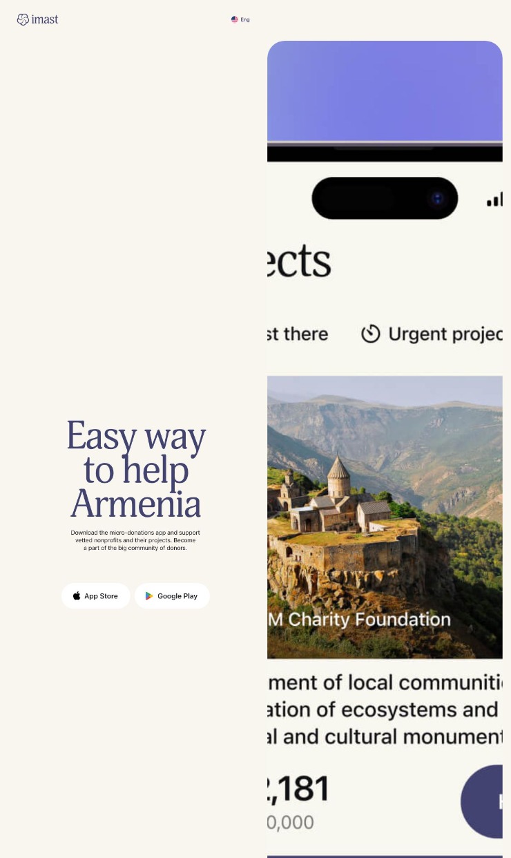 Imast — website design on Landdding