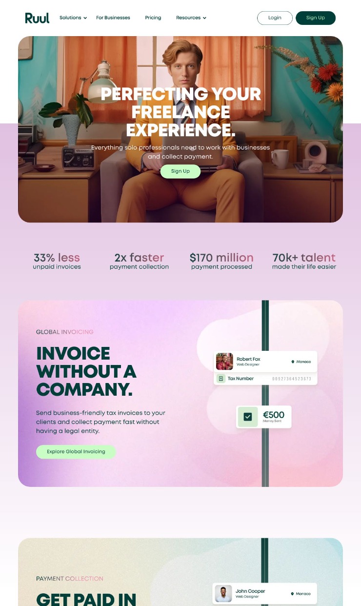 Ruul — website design on Landdding