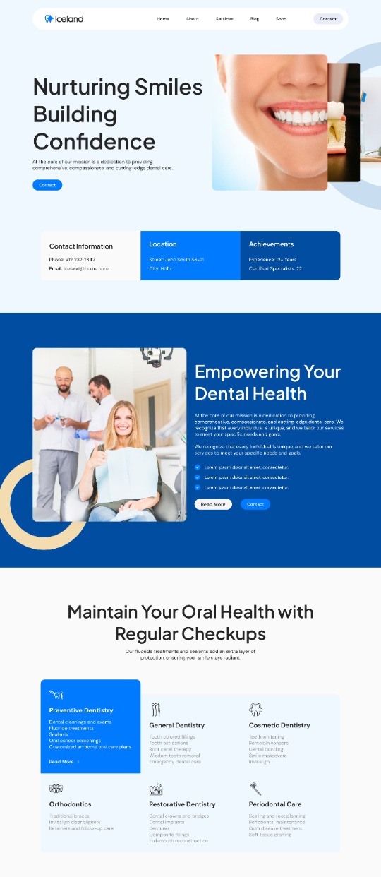 Iceland – Webflow Dental Template — website design on Landdding
