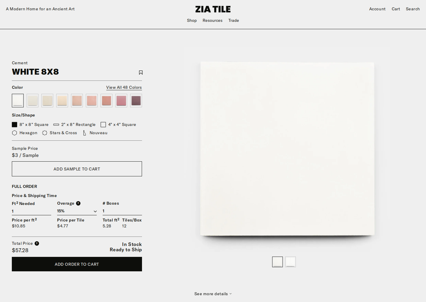 White Cement Tile Cement Tile