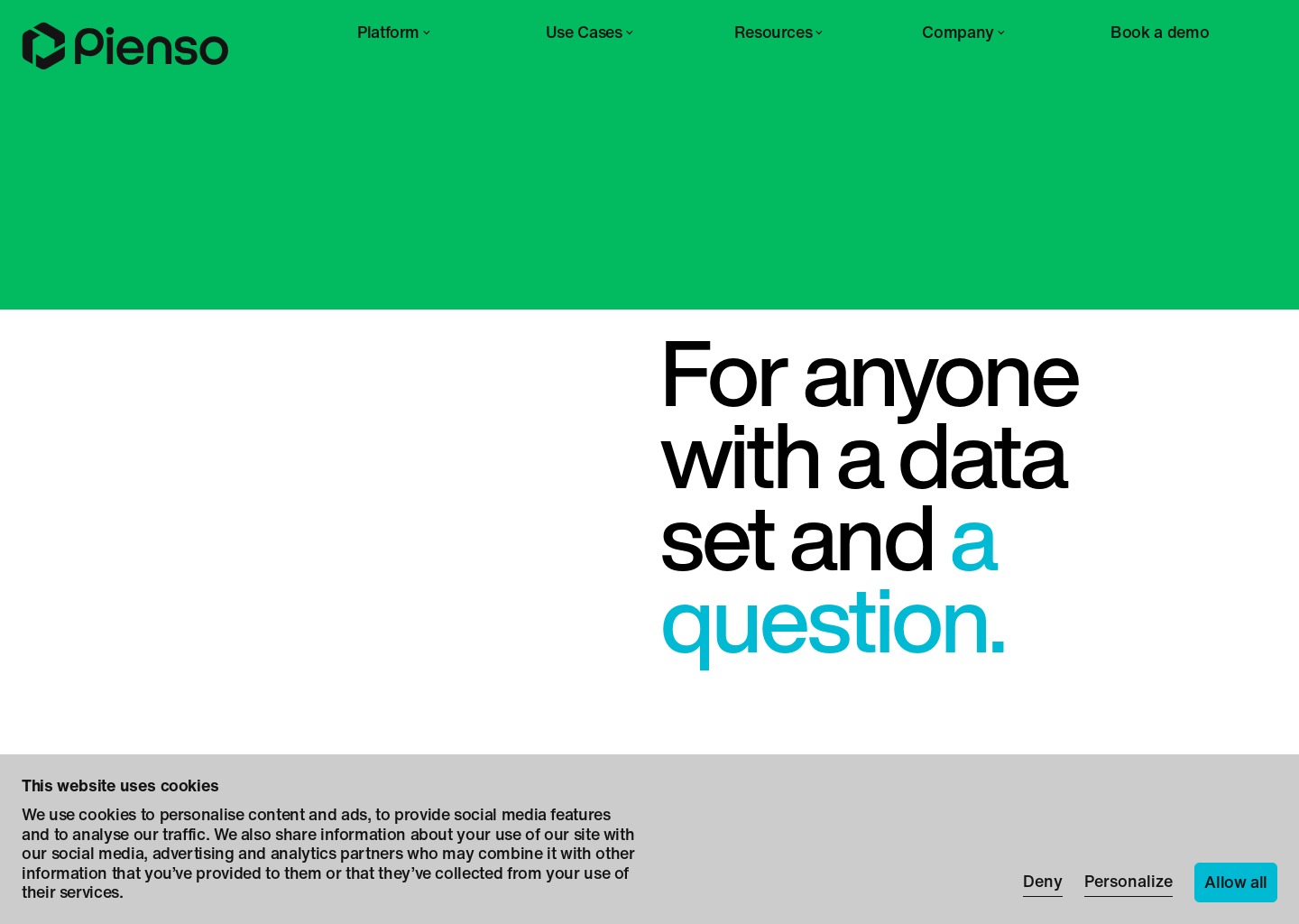 Pienso — website design on Landdding