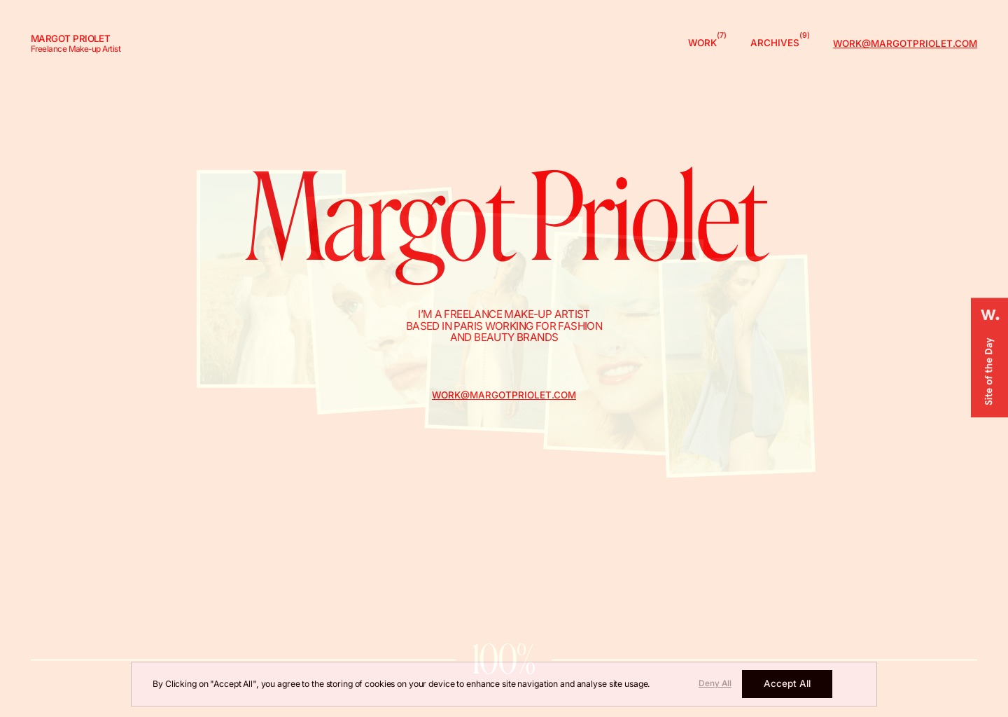 Margot Priolet - Fashion & Beauty Makeup Artist — website design on Landdding