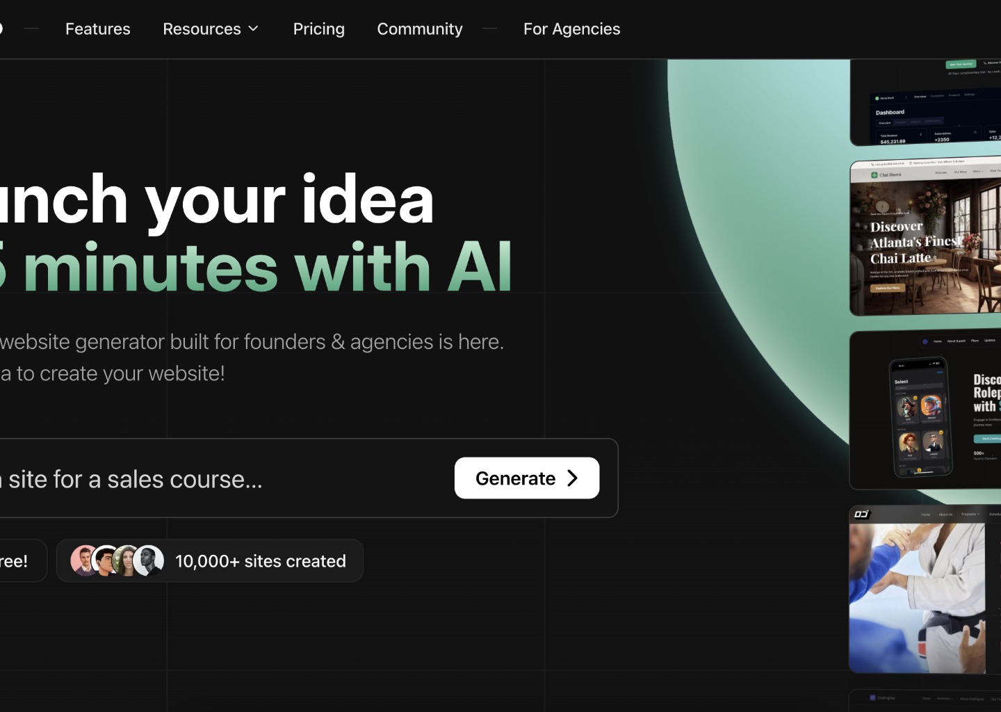 Webifier: Launch your idea with AI — website design on Landdding