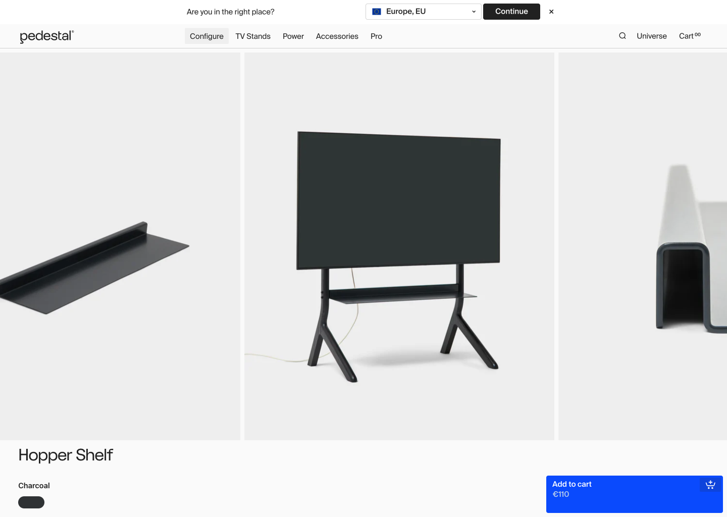 Hopper Shelf Charcoal