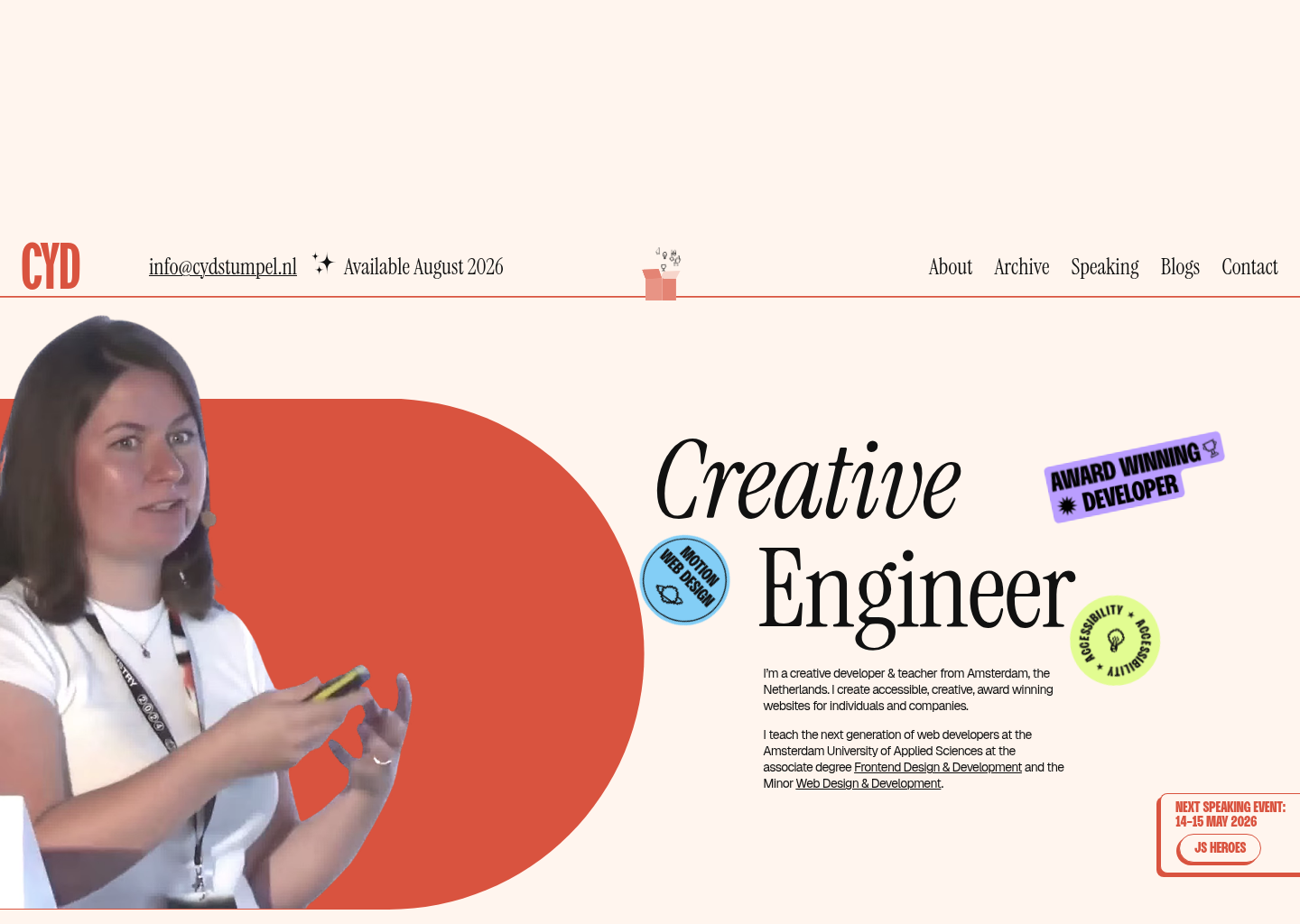 Cyd Stumpel — website design on Landdding
