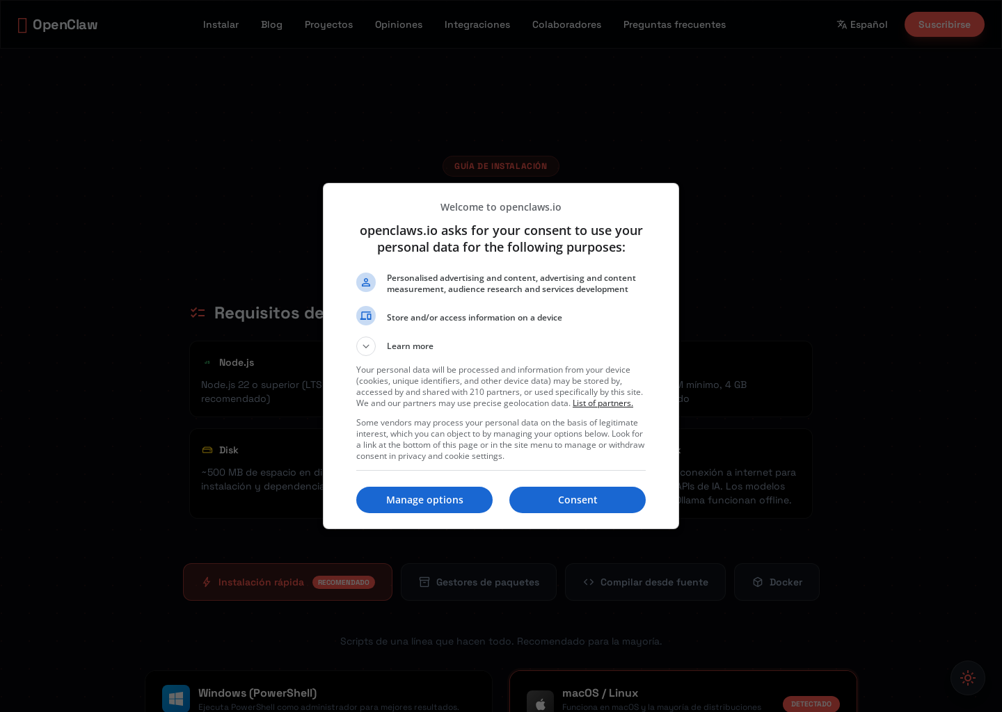 Instalar | OpenClaw | La IA que realmente hace cosas