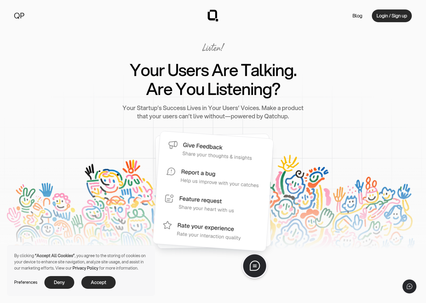 Qatchup — website design on Landdding