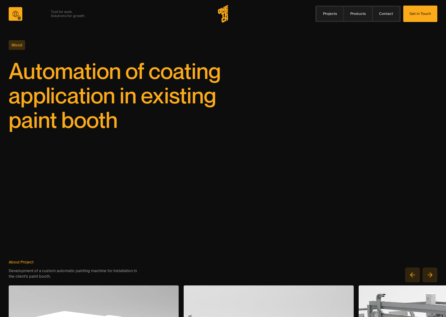 OneTech — Automation of coating application in existing paint booth