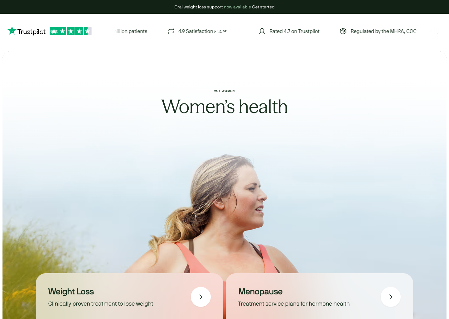 Your Proactive Companion for Healthy Living | Voy — website design on Landdding
