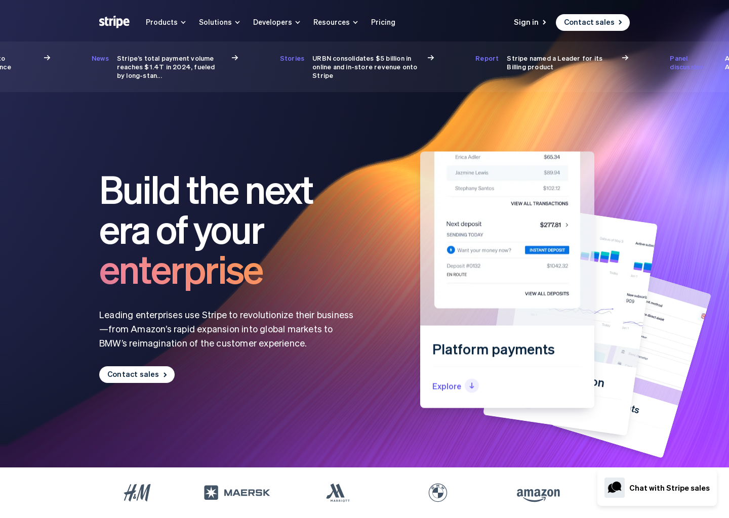 Zahlungslösungen für Großunternehmen | Stripe