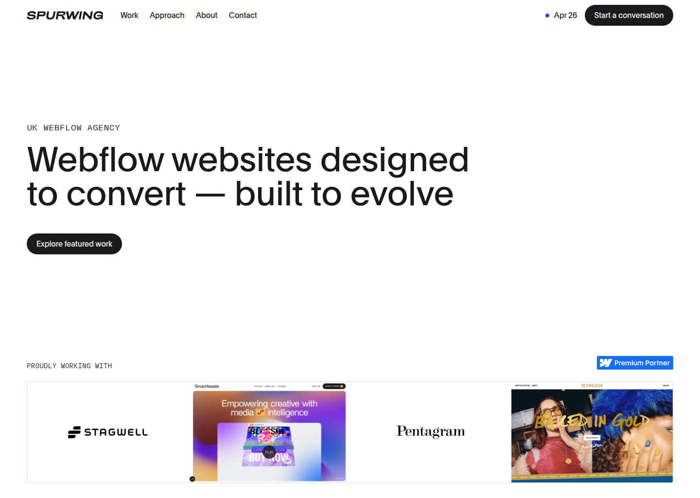 Webflow Agency UK | High-Performance Webflow Development | Spurwing — website design on Landdding