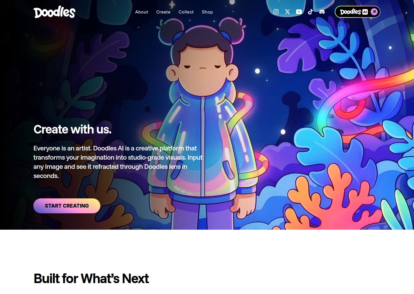 Doodles — website design on Landdding