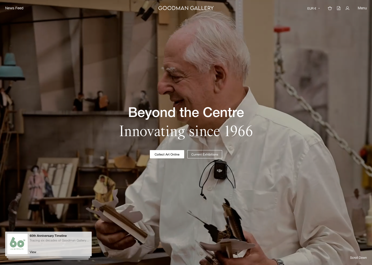 Goodman Gallery - International Contemporary Art Gallery | Goodman Gallery — website design on Landdding