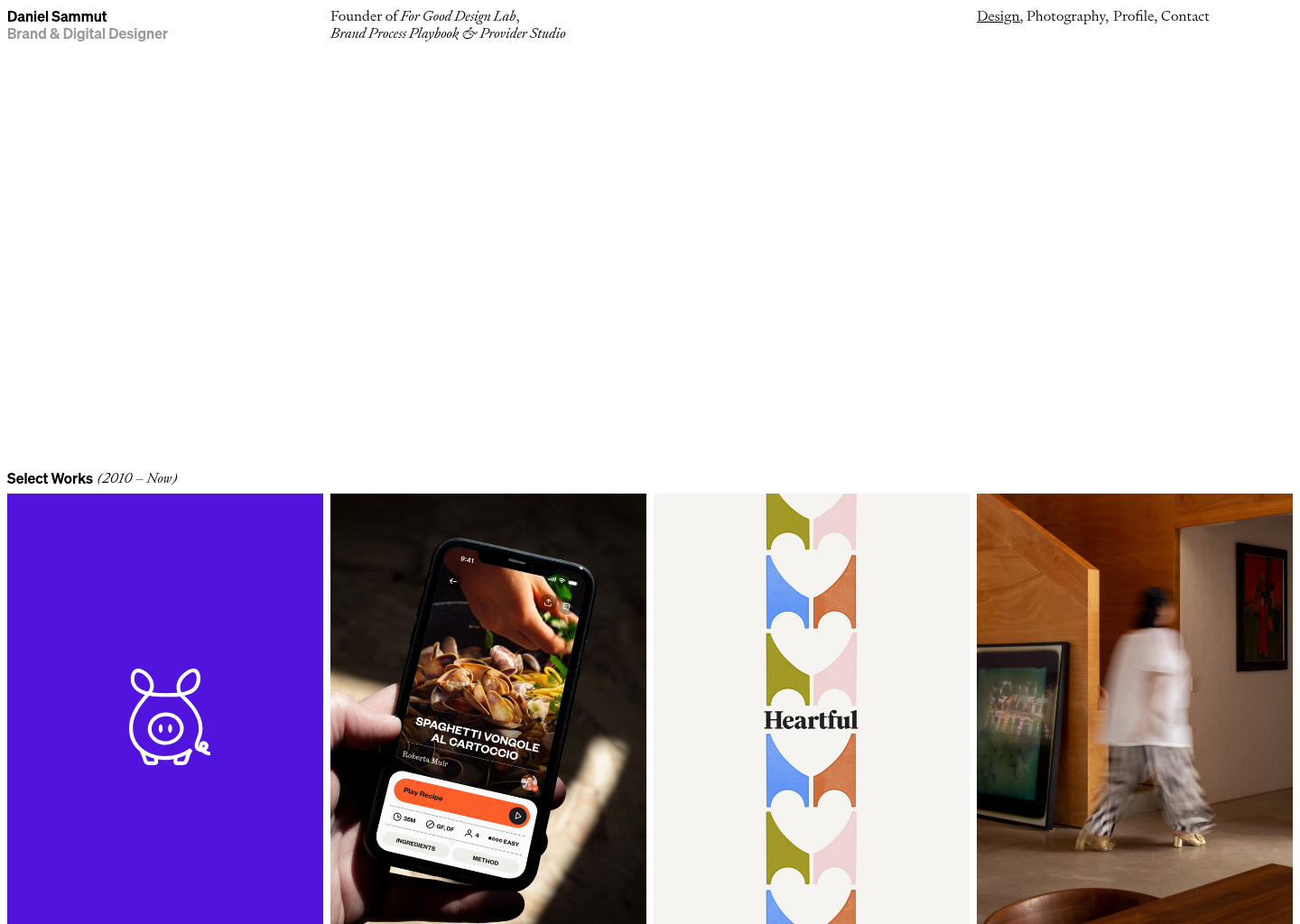 Daniel Sammut - Brand & Digital Designer — website design on Landdding