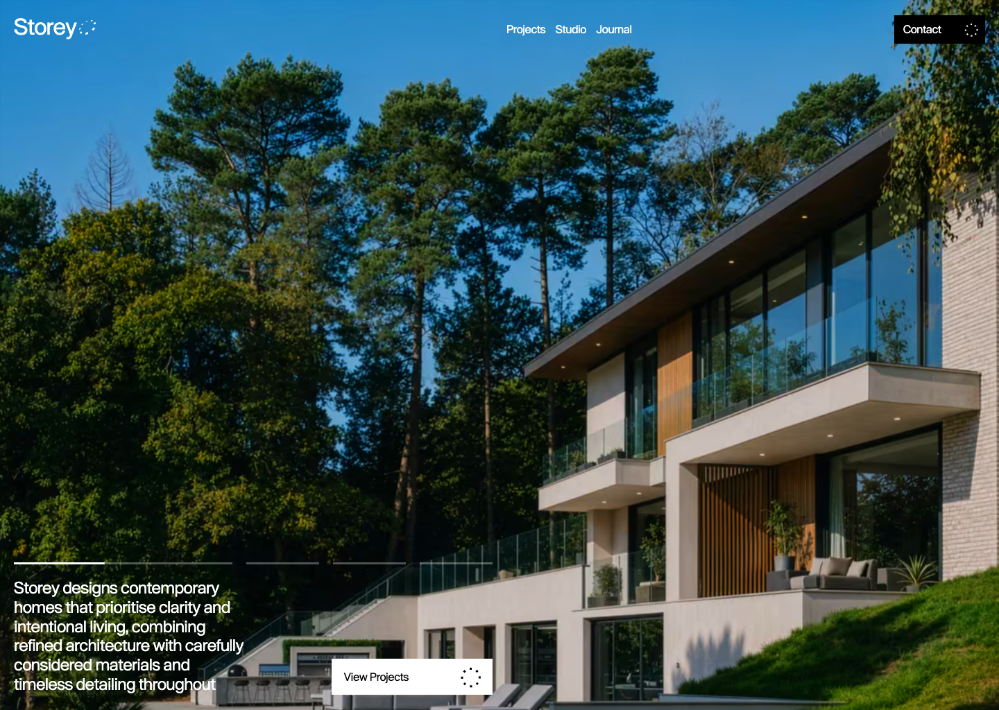 Storey Architecture | Contemporary Residential Design UK — website design on Landdding