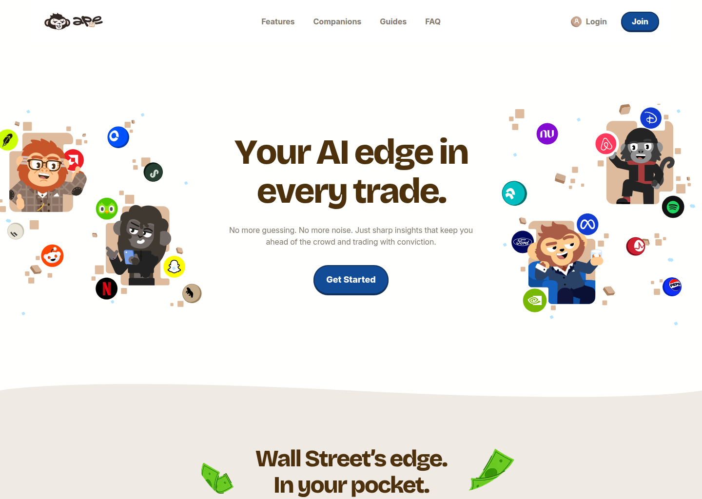 Ape AI — website design on Landdding