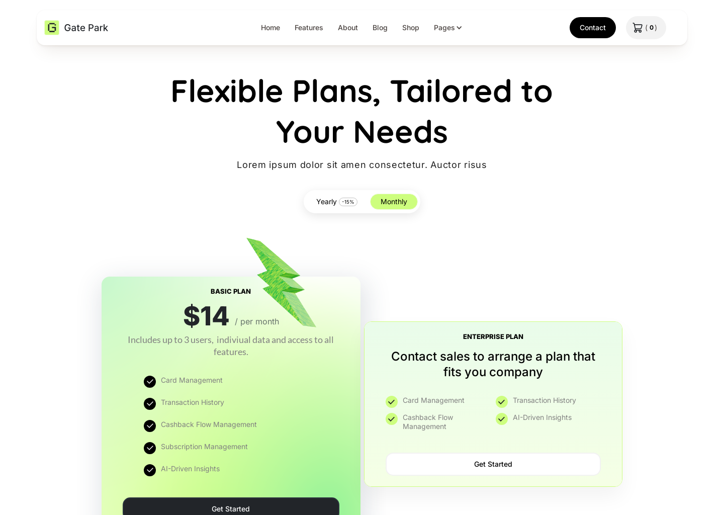 Gate-Park - Webflow Ecommerce website template