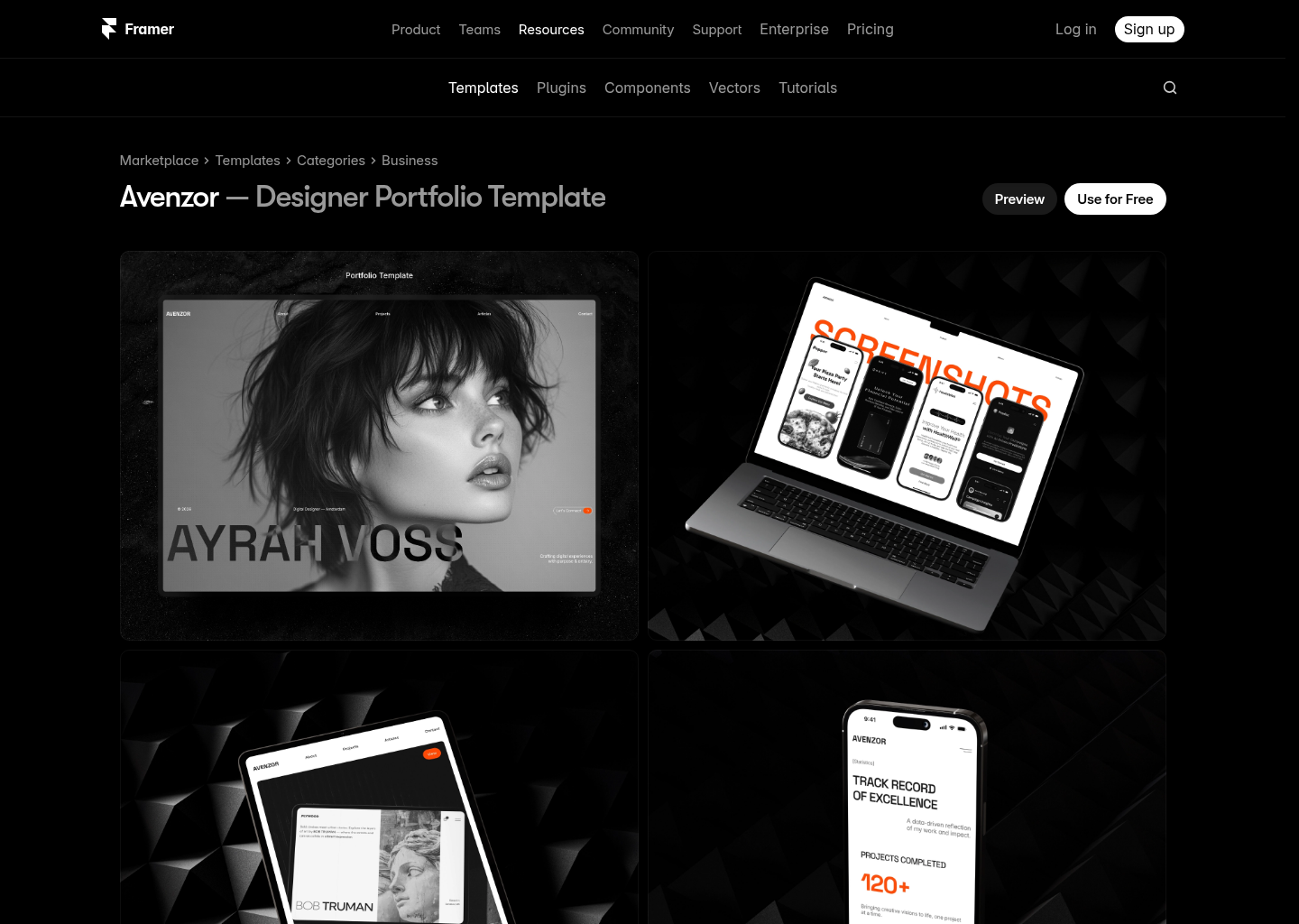 Avenzor — website design on Landdding