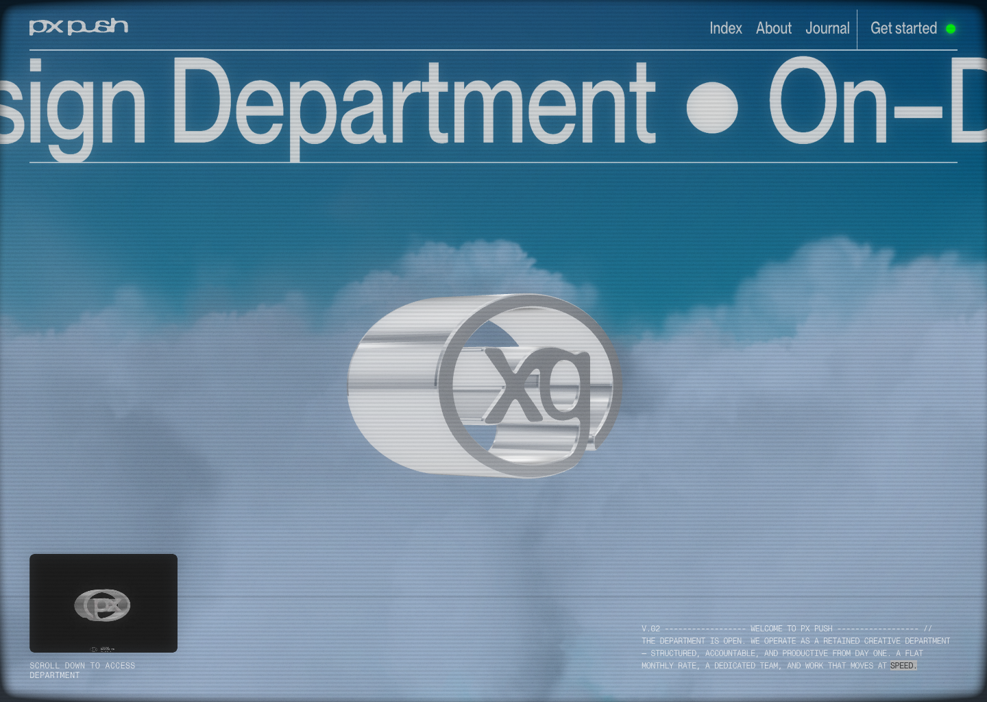 PX PUSH — website design on Landdding