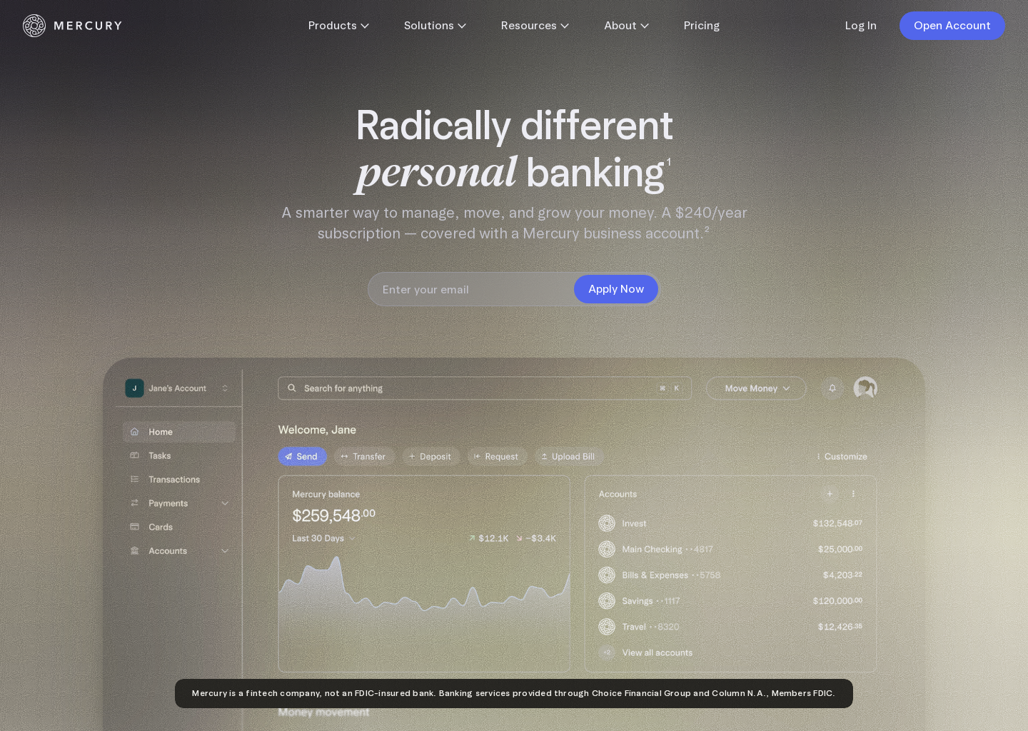 Personal Banking | Smarter Checking &amp; High-Yield Savings | Mercury