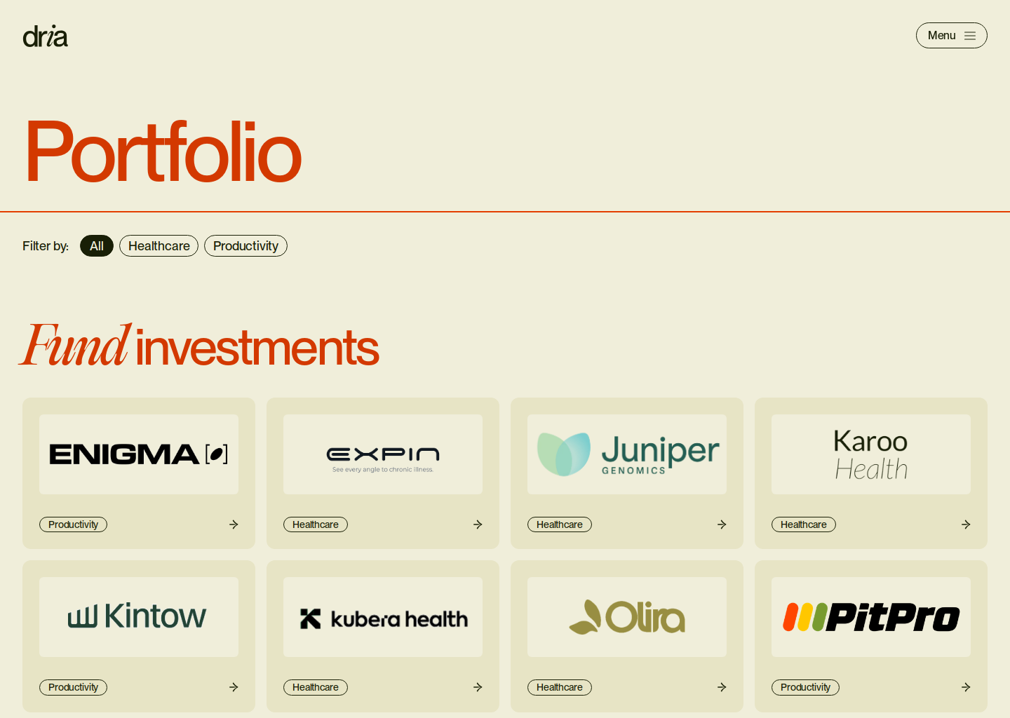 Dria Ventures | Our Portfolio Companies