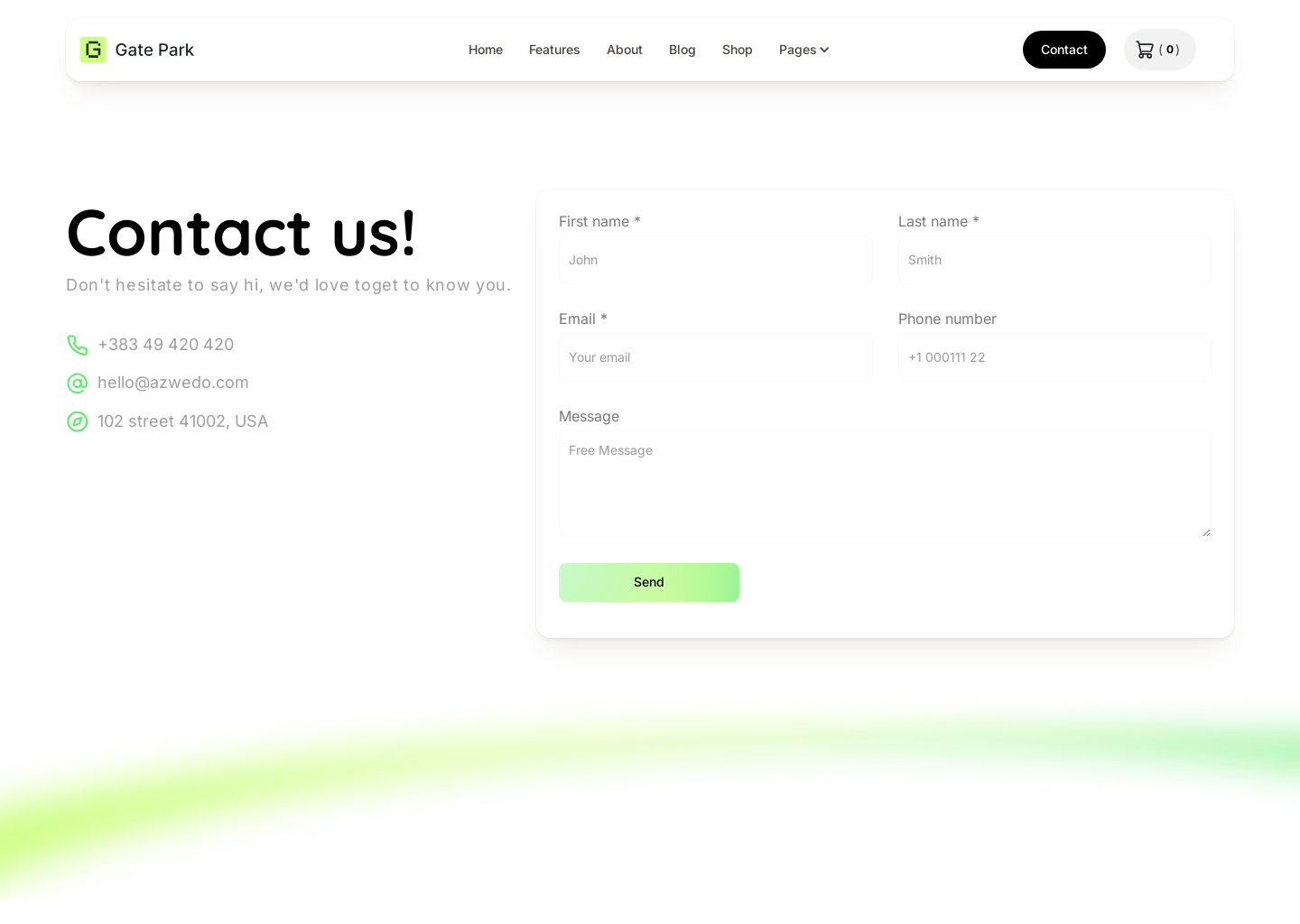 Gate-Park - Webflow Ecommerce website template