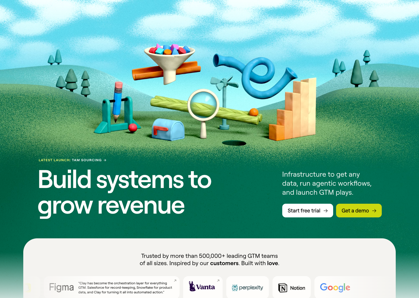 Clay — website design on Landdding