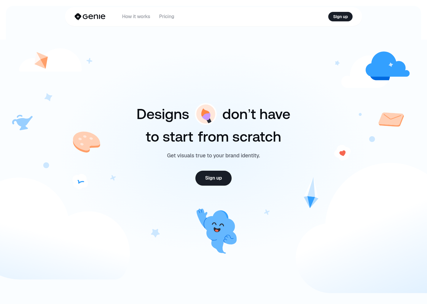 Genie — website design on Landdding