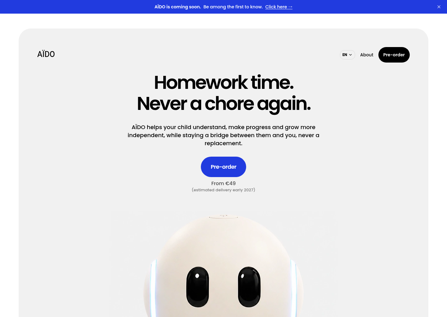 AÏDO — Apprendre à apprendre, à hauteur d’enfant. — website design on Landdding