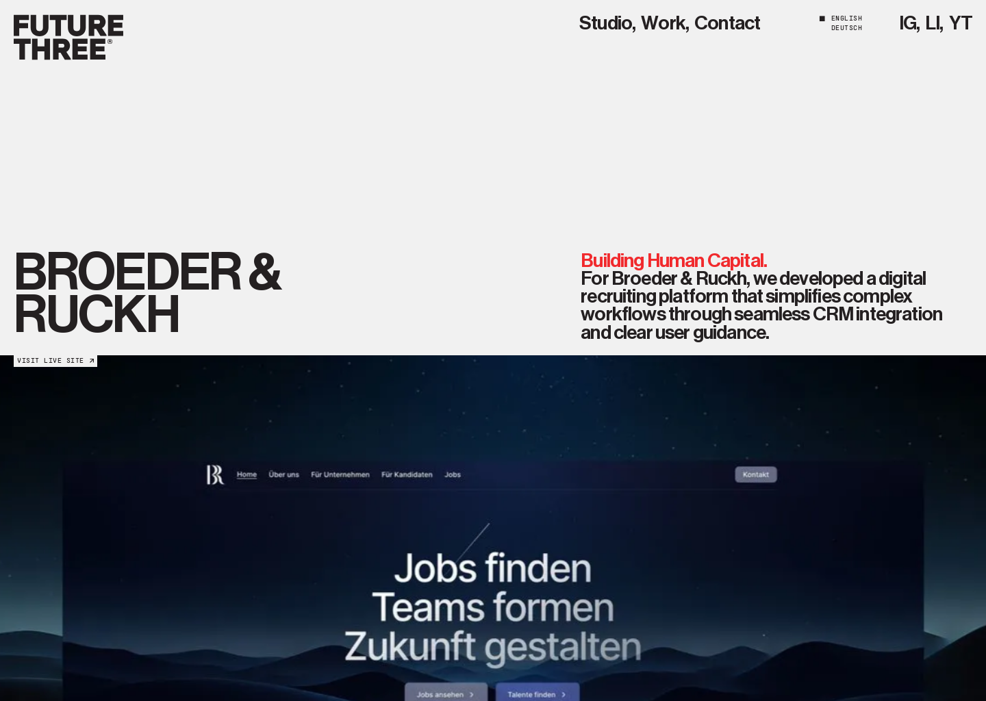 Broeder &amp; Ruckh X FUTURE THREE®