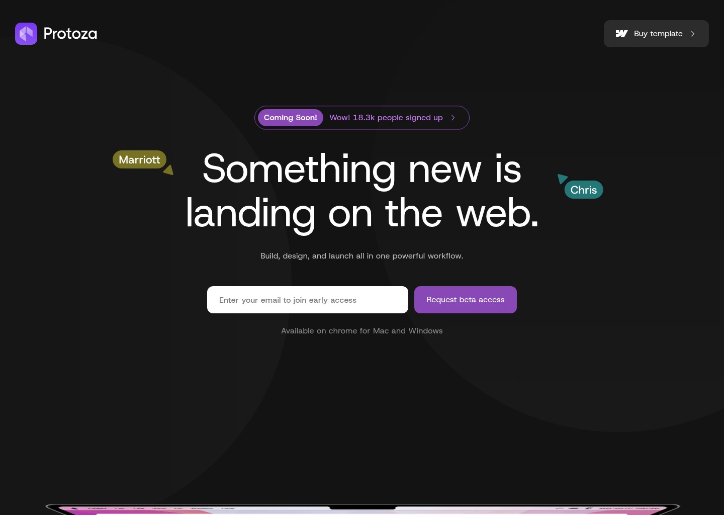 Protoza - Webflow HTML website template — website design on Landdding