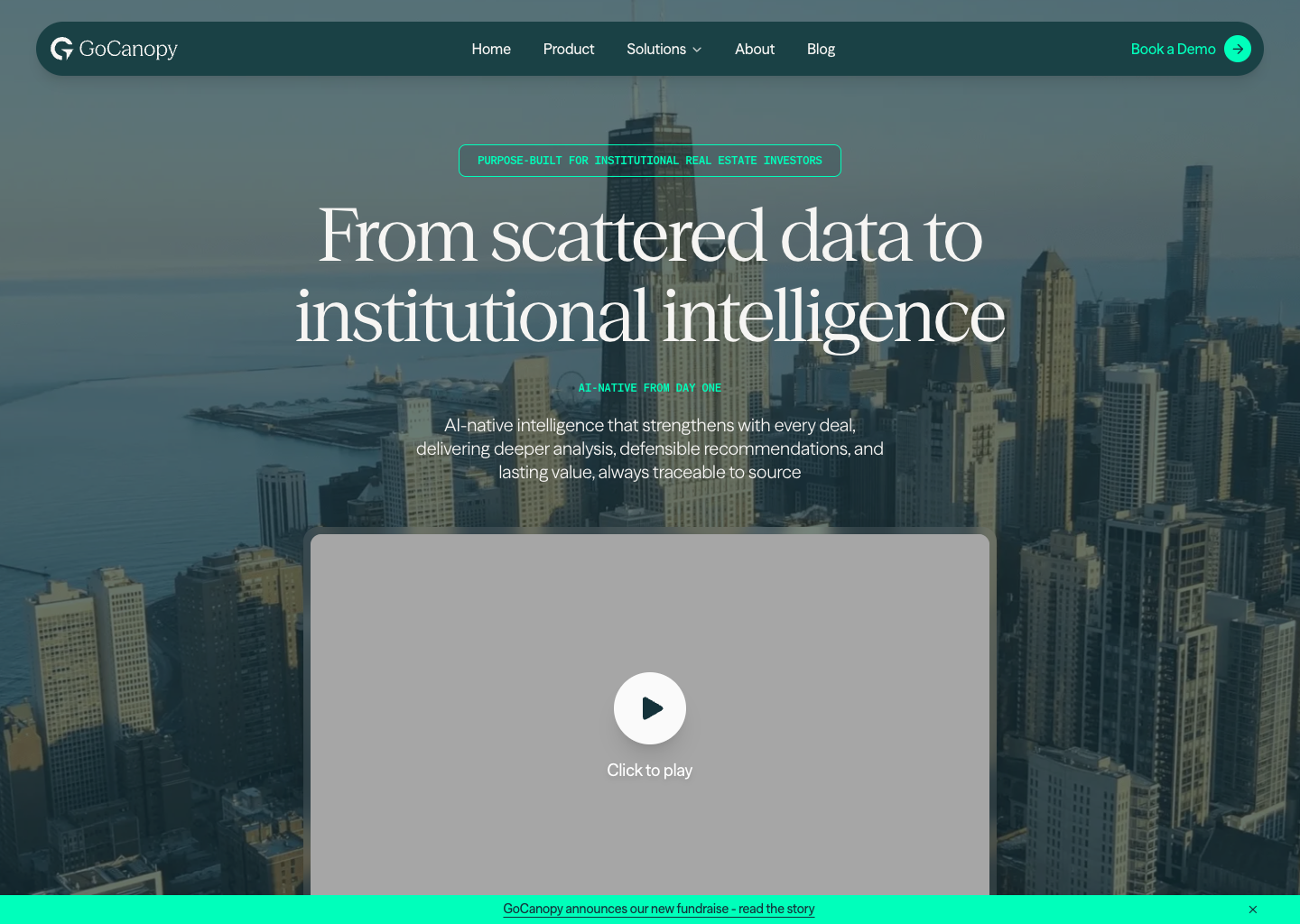 Real Estate Investment Management Platform | GoCanopy — website design on Landdding