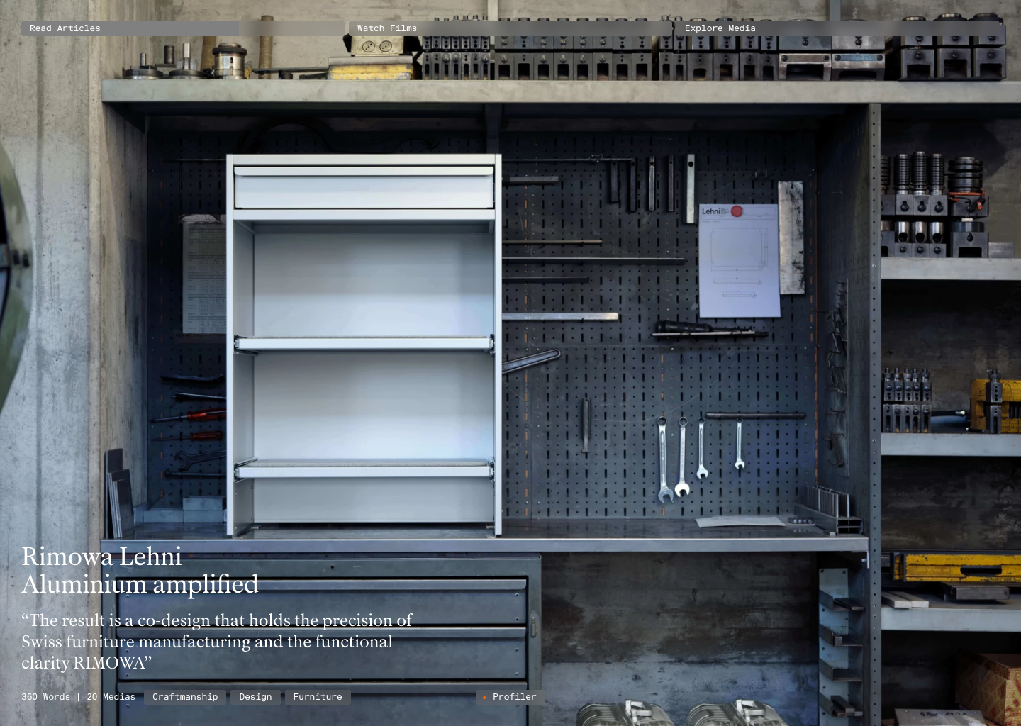 Profiler | New Narratives — website design on Landdding