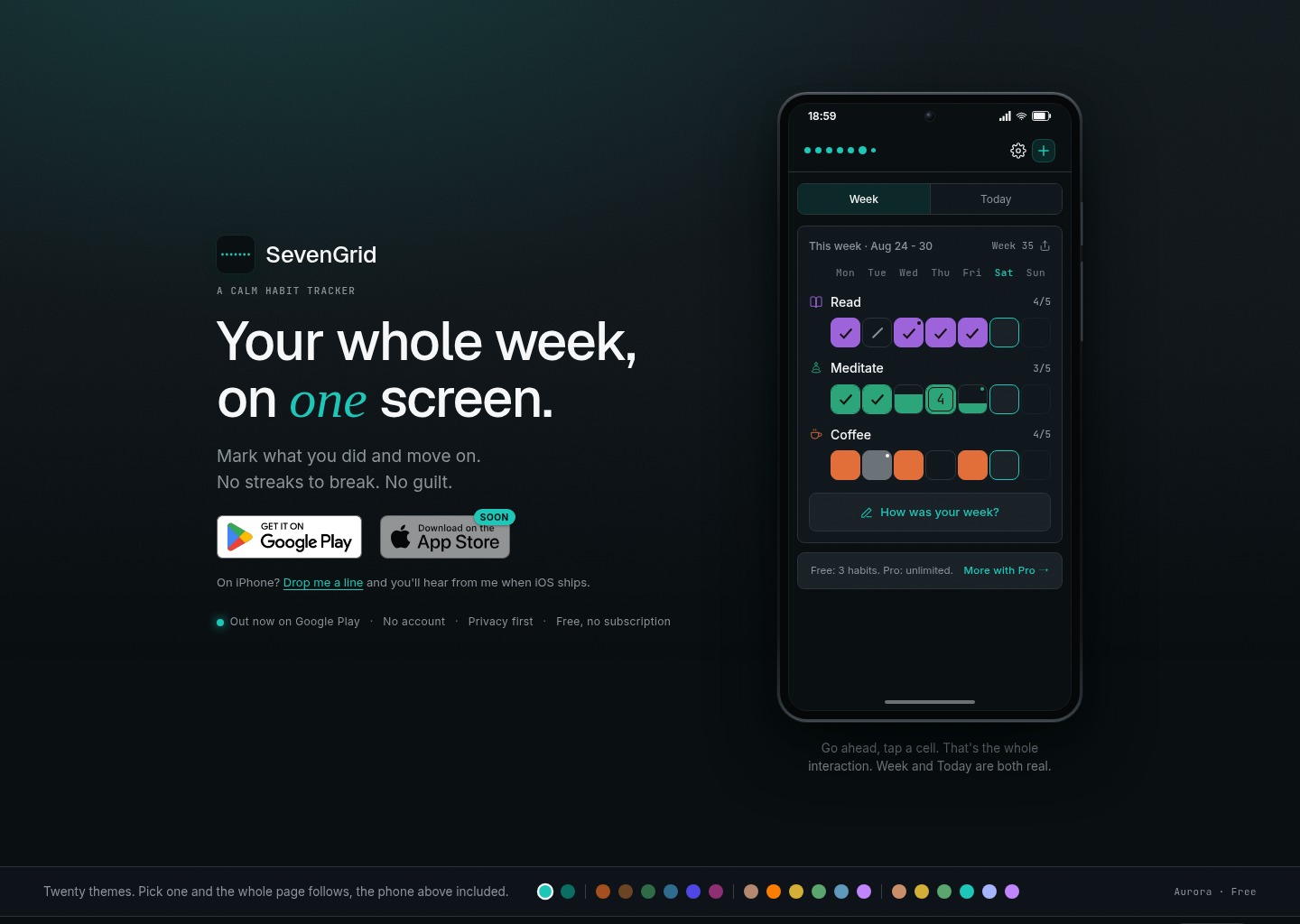 SevenGrid — website design on Landdding