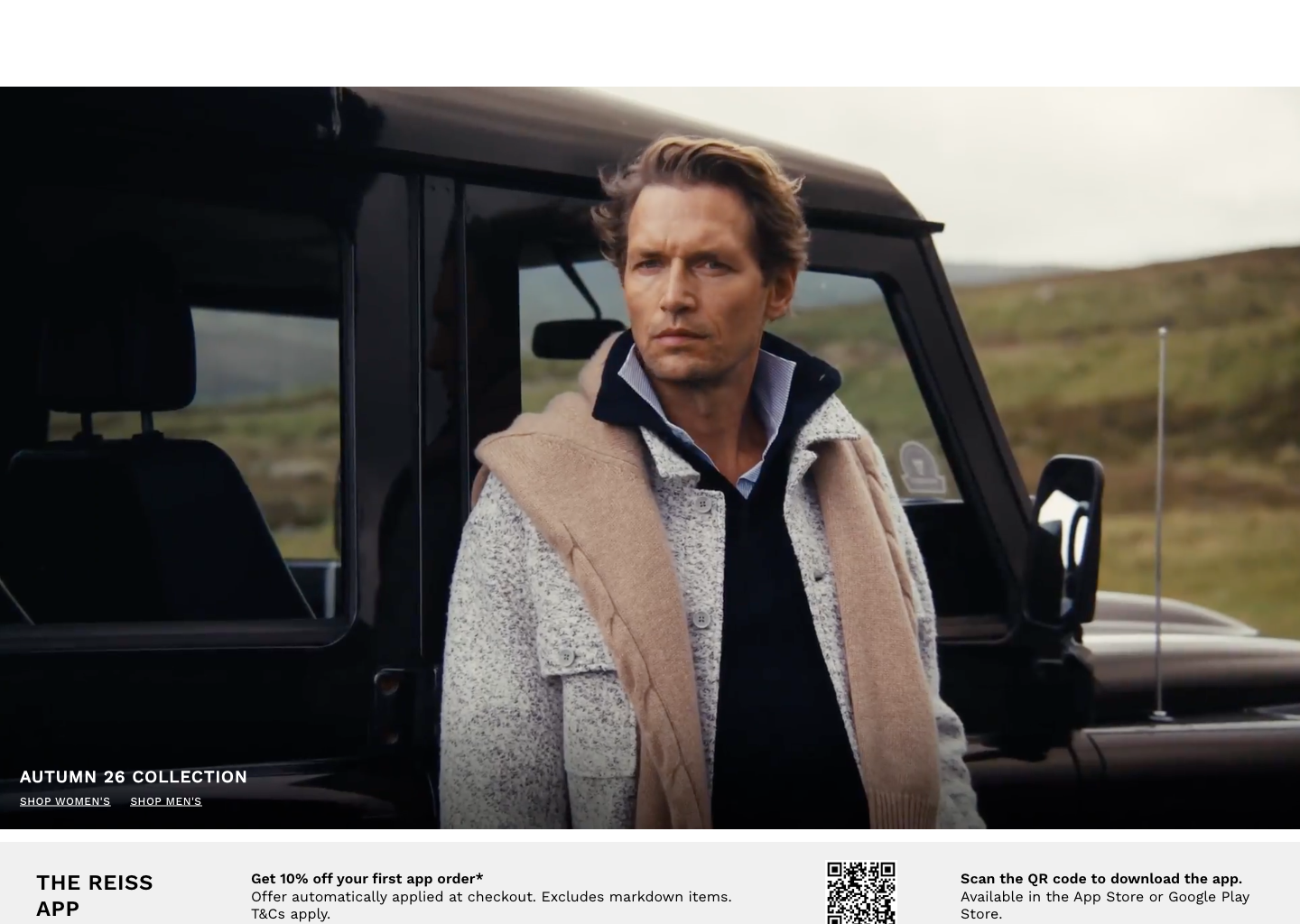 Reiss — website design on Landdding